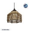 GLOBOSTAR® JUTTO 205-0040 Boho Κρεμαστό Φωτιστικό Οροφής με Ντουί 1 x E27 AC 220-240V IP20 - Μπεζ - M20 x Π20 x Υ18cm